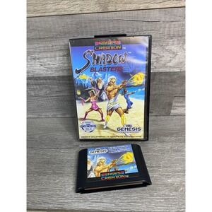 Shadow Blasters Sega Genesis 1990 Sages Creation Action Game Case & Cartridge